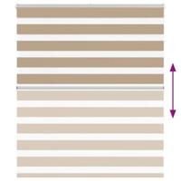 Zebra Blind 120x150 cm stofbreedte 115,9 cm polyester zandbruin - thumbnail