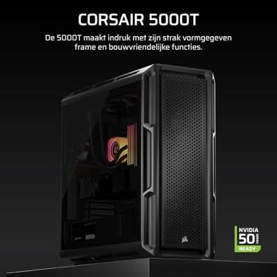 PC-behuizing - CORSAIR - 5000T-serie - Mid-Tower - Zwart