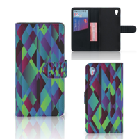 Sony Xperia Z3 | Book Case | Abstract Green Blue - thumbnail