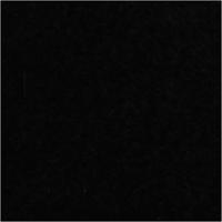 Creativ Company Fleece, l: 125 cm, b: 150 cm, 200 gr, zwart, 1 stuk - thumbnail