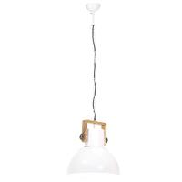 VidaXL Hanglamp industrieel rond 25 w e27 40 cm wit - thumbnail