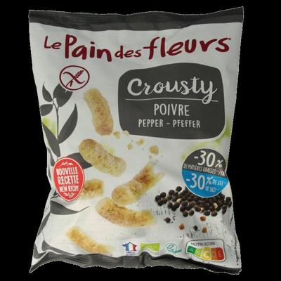 Pain Des Fleurs Crousty chips peper glutenvrij bio 75 Gram