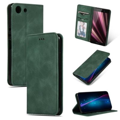 Retro huid voelen Business magnetische horizontale Flip lederen draagtas voor Sony Xperia XZ4 compact (Army Green)