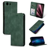 Retro huid voelen Business magnetische horizontale Flip lederen draagtas voor Sony Xperia XZ4 compact (Army Green) - thumbnail