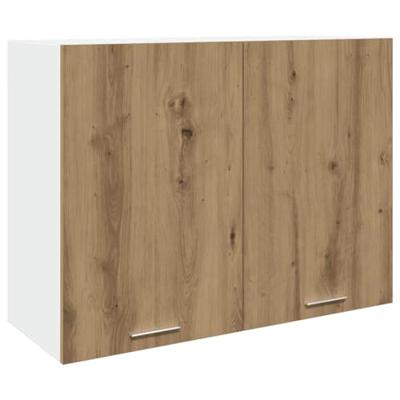 Hangkast 80x31x60 cm bewerkt hout artisanaal eikenkleur Hangkast 80x31x60 cm bewerkt hout artisanaal eikenkleur