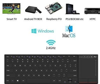 Rii K22 toetsenbord Draadloos Zwart