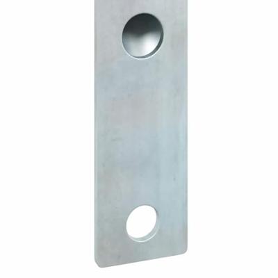 VidaXL Vlaggen mast houder zilver 15 x 3 x 0,35 cm staal