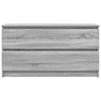 Tv-meubel 100x35x54 cm bewerkt hout grijs sonoma eikenkleurig - thumbnail