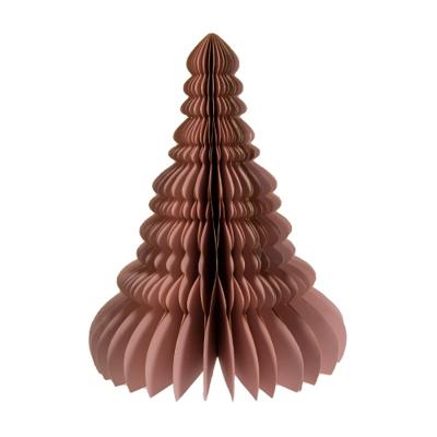 Papieren kerstboom glitter 15 cm oud roze kerstversiering Buitengewoon de Boet - Buitengewoon de boet