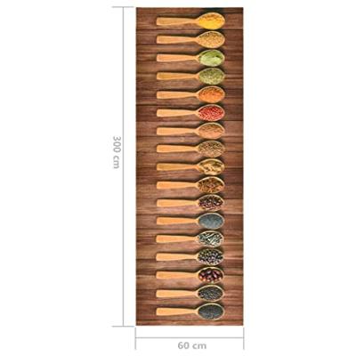 VidaXL Keukenmat wasbaar spoons 60x300 cm