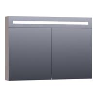 Brauer Promise Deluxe Spiegelkast - 100 cm - met Directe Verlichting - 2 Dubbelzijdige Spiegeldeuren - Mat Taupe - thumbnail
