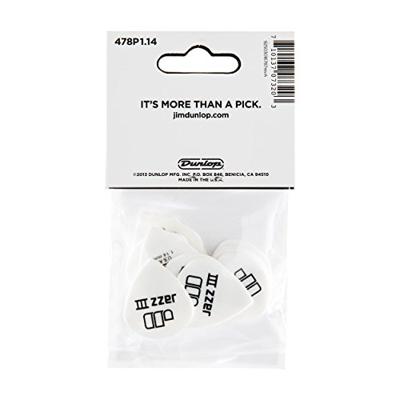 Dunlop Tortex Jazz III 1.14mm 12-pack plectrumset wit