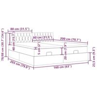 Ottoman bed met matrassen en LED's 160x200cm fluweel zwart - thumbnail