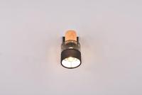 Trio 1-lichts opbouwspotNandini zwart met hout - 811700132 - thumbnail