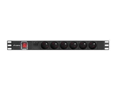 LANBERG STEKKERDOOS RACK PDU 19" (1U, 16A, 6X 230V PL, 2m)