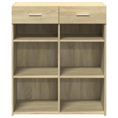 Dressoir 80x42,5x93 cm bewerkt hout sonoma eikenkleurig