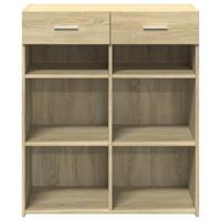 Dressoir 80x42,5x93 cm bewerkt hout sonoma eikenkleurig - thumbnail