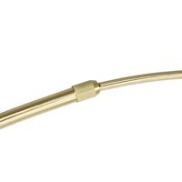 QAZQA Booglamp messing met kap bloem dessin 50 cm - XXL - thumbnail