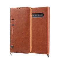 Voor Galaxy S10 CMai2 Kaka-serie Litchi Texture Horizontal Flip Leather Case met Holder & Card Slots(Brown) - thumbnail