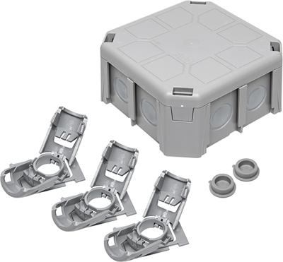 Montagedoos waterdicht 120x120 mm, incl kabel vergrendeling