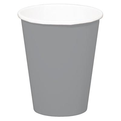 Zilverkleurige bekers 350ml (8st)