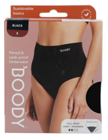Boody Menstruatieondergoed Tailleslip Zwart Licht/Normaal Maat S - thumbnail