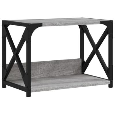 VidaXL Printerstandaard 44x26x31,5 cm bewerkt hout grijs sonoma eiken