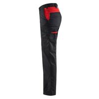 Blåkläder Dames Werkbroek Industrie 71041800 | Zwart/Rood | Maat 46 - 7330509486962 - thumbnail
