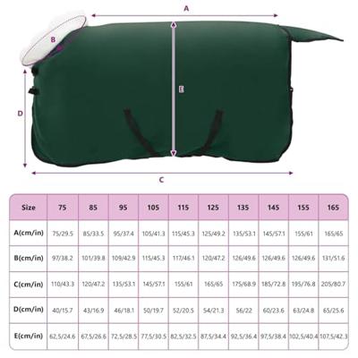 VidaXL Paardendeken volledig donkergroen 115 cm polar fleece VidaXL Paardendeken volledig donkergroen 115 cm polar fleece