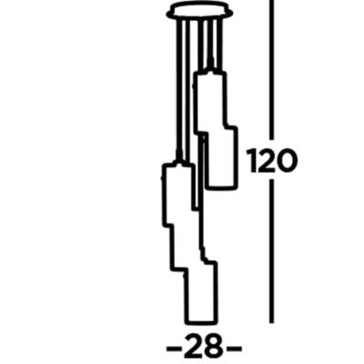Searchlight Glazen vide lampDuo 1 - 2305-5