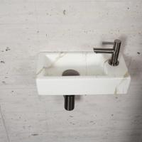 Wiesbaden Fonteinset Carrara Marmerlook Color Gun Metal - Fonteinset Met Amador Kraan - thumbnail