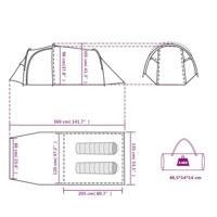 VidaXL Tunneltent 2-persoons waterdicht blauw - thumbnail