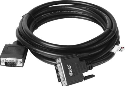 CLUB3D DVI-A TO VGA CABLE M/M 3m/ 9.8ft 28 zwart