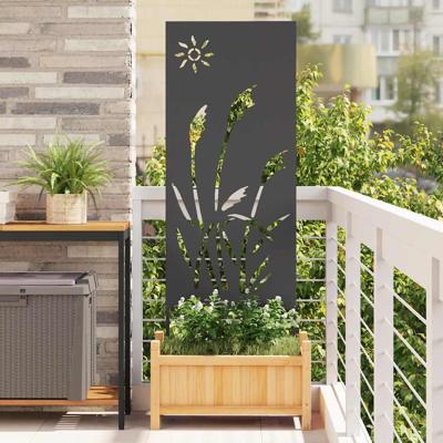 Tuin Privacy Screen Zwart 50 x 140 cm Koudgewalst staal
