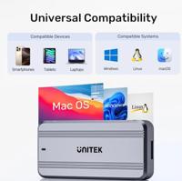 UNITEK SSD M2 NVME USB4 40GBPS BEHUIZING + KOELING - thumbnail