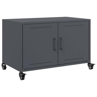 Tv-meubel 68x39x43,5 cm staal antracietkleurig