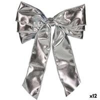 Lasso Kerstversiering Zilverkleurig 30 x 4 x 20 cm (12 Stuks) - thumbnail