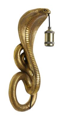 Light & Living Wandlamp 'Snake' 52cm hoog, kleur Antiek Brons