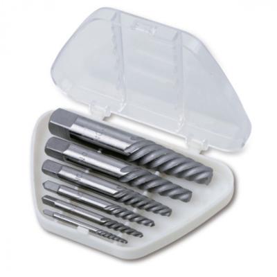 Beta 5-delige set tapeinduithalers vervaardigd uit gehard en geslepen staal (art. 1430/..) in kistje 1430/S5 - 014300105 Beta 5-delige set tapeinduithalers vervaardigd uit gehard en geslepen staal (art. 1430/..) in kistje 1430/S5 - 014300105