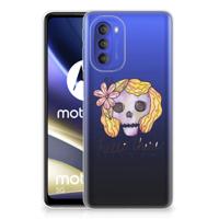 Silicone Back Case Motorola Moto G51 5G Boho Skull - thumbnail