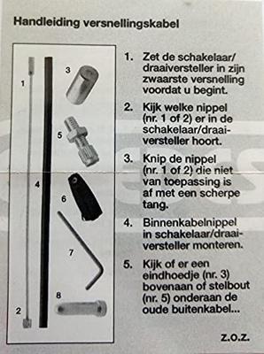 Elvedes Versnellingskabelset sram universeel 1700 / 2250mm verzinkt - zwart (op kaart) Elvedes Versnellingskabelset sram universeel 1700 / 2250mm verzinkt - zwart (op kaart)