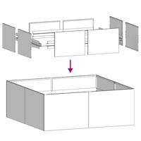 Plantenbak 100x100x30 cm gegalvaniseerd staal - thumbnail