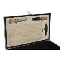Set van Wijn Accessoires Home ESPRIT Donkerbruin Hout MDF 36 x 21 x 12 cm - thumbnail