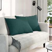 VidaXL Sofa kussens 2 pcs donkergroen 70 x 50 cm stof - thumbnail