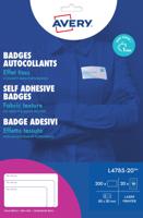 Naambadge etiket avery l4785-20 80x50mm 200st | 5 stuks - thumbnail