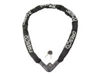 Dresco kettingslot 150 cm x 10 mm staal/polyester zwart - thumbnail