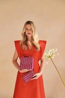 Pip Studio Willow Portemonnee Streep Roze - thumbnail