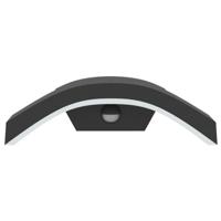 VidaXL Buitenwandlampen 2 st led met sensors gegoten aluminium zwart - thumbnail