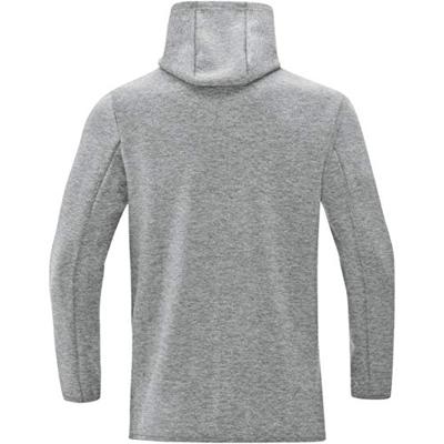 JAKO 6729 Sweater Met Kap Premium Basics - Lichtgrijs Gemeleerd - M