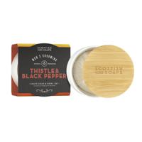 Scottish Fine Soaps Thistle & Black Pepper Shave Soap & Bowl Set 1Stuks - thumbnail